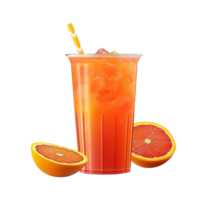 AI generated Fruit juice clip art png