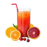 ai généré fruit jus agrafe art png