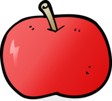 pomme brillante de dessin animé png