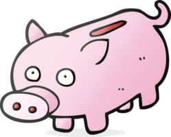 hand drawn cartoon piggy bank png