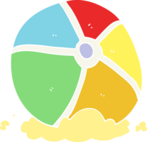 platt Färg illustration av strand boll png