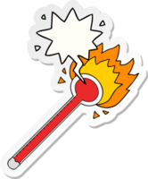 cartoon thermometer with speech bubble sticker png