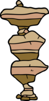 cartoon doodle of stacked stones png