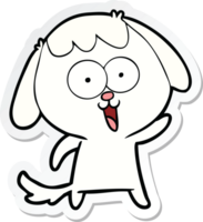 sticker of a cute cartoon dog png