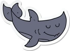 adesivo de um tubarão de desenho animado png