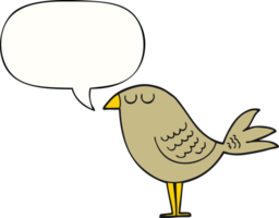 pájaro de dibujos animados con burbujas de discurso png
