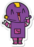 sticker of a cartoon robot png