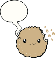 dessin animé biscuit avec discours bulle png