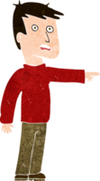 cartoon pointing man png