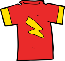 camiseta de desenho animado com relâmpago png