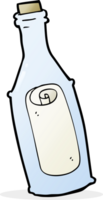 Cartoon-Nachricht in der Flasche png