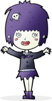 Cartoon glückliches Vampirmädchen png