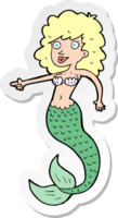 pegatina de una sirena de dibujos animados png