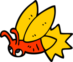 cartoon doodle lightning bug png