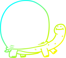 cold gradient line drawing of a cartoon tortoise png