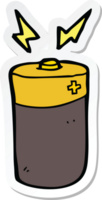 sticker of a cartoon battery png