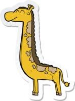 Aufkleber einer Cartoon-Giraffe png