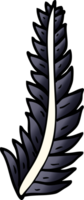 dessin animé doodle plume noire png