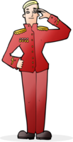 cartoon military man in dress uniform png