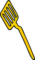 hand drawn quirky cartoon spatula png