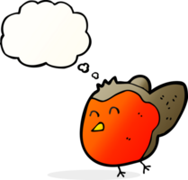 cartoon robin with thought bubble png