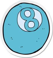 sticker of a cartoon pool ball png