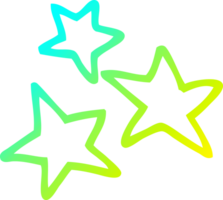 cold gradient line drawing of a cartoon star png