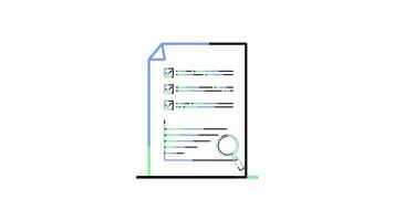 Document Checklist Icon of nice animated for your videos, easy to use with Transparent Background video