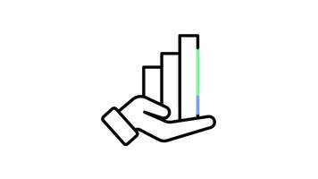 bar chart Icon of nice animated for your videos, easy to use with Transparent Background video