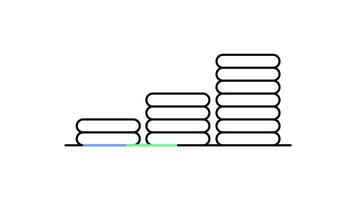 moneta icona nel linea stile di simpatico animato per il tuo video, facile per uso con trasparente sfondo video