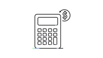 Calculator Icon of nice animated for your videos, easy to use with Transparent Background video