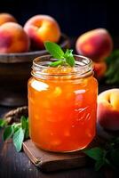 AI generated peach jam is a good natural health remedy photo