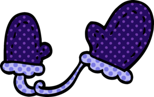 cartoon doodle mittens png