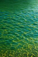 AI generated Close Up of Tranquil Water with Sunlight Casting a Pattern photo