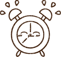 reloj despertador dibujo al carboncillo png