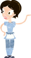 cartoon woman in maid costume png