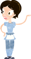 mulher de desenho animado em traje de empregada png