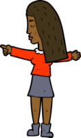 cartoon woman pointing png