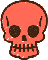 Spooky Skull Chalk Drawing png