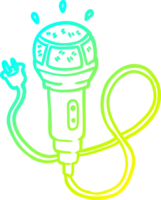 microphone de dessin de ligne de gradient froid png