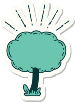 sticker of tattoo style tree png