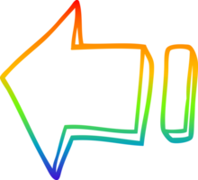 Regenbogen-Gradientenlinie Zeichnung Cartoon zeigt Pfeil png