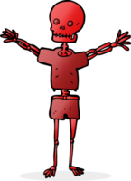 cartoon skeleton in clothes png