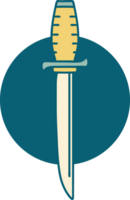 tattoo style icon of a dagger png