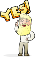 cartoon man shouting YES png