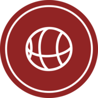 ícone circular de esportes de basquete png