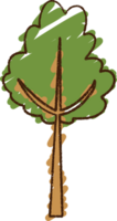 dibujo de tiza de árbol png