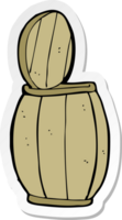 adesivo de um barril de cerveja de desenho animado png