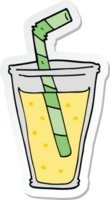 sticker of a cartoon fizzy drink png