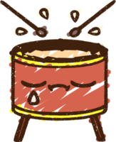 desenho de giz de tambor chorando png